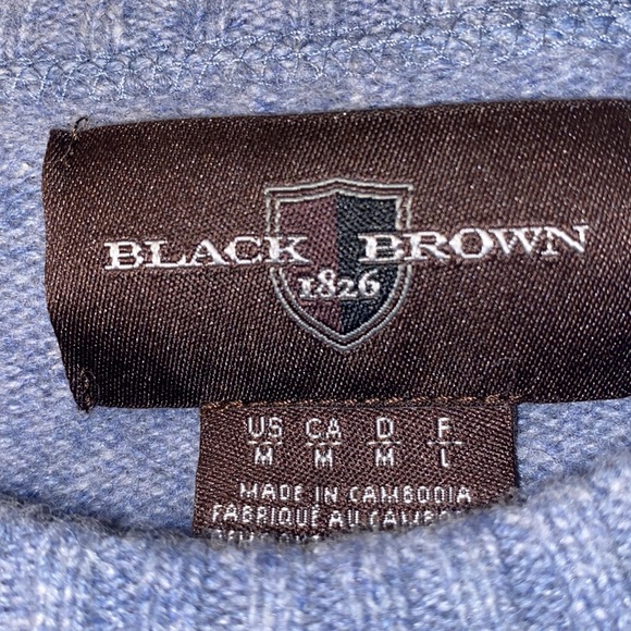 Black Brown 1826 Lambswool Sweater - Picture 2 of 3